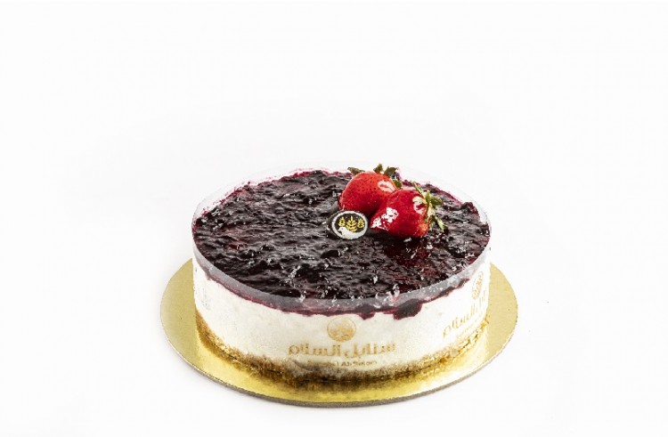 تشيز كيك توت أزرق